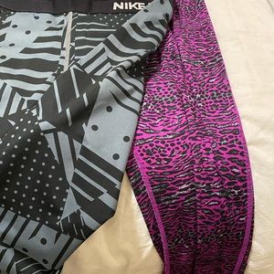 Two Nike workout bottoms (legging and Capri)